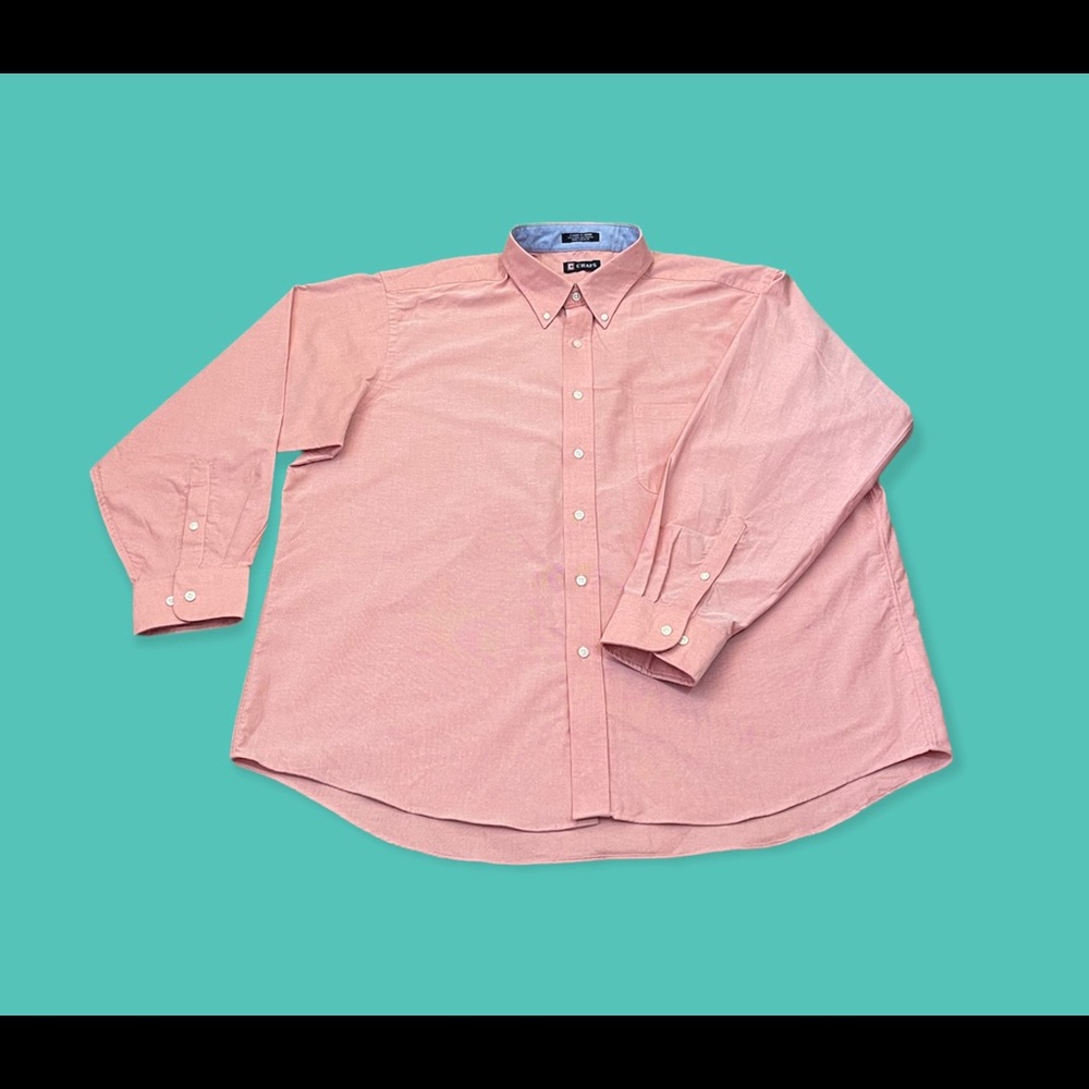 CHAPS Pink Orange ( Salmon Pink ) Neck( 18-18.5) Shirt